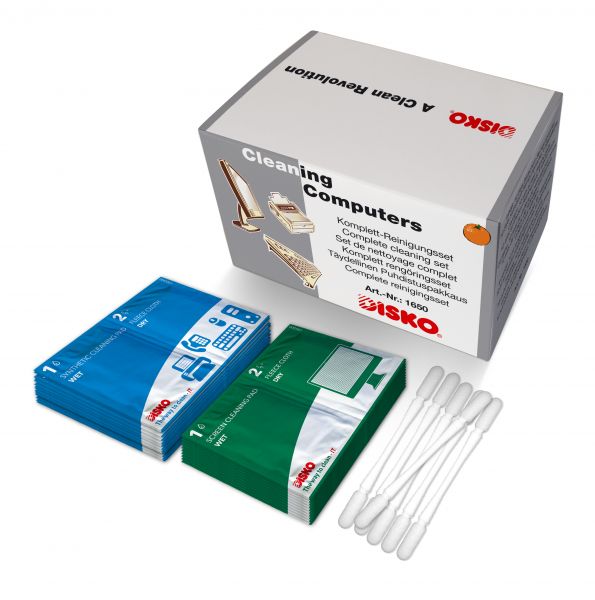 Complete cleaning kits for PCs, terminals, telephones, printer, etc. 