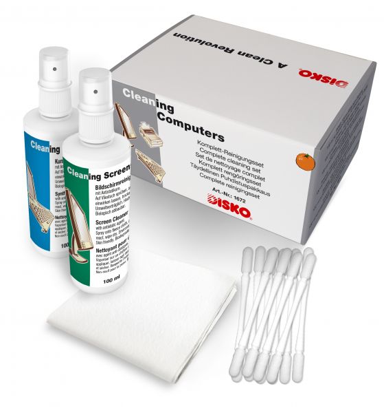 Complete cleaning kits for PCs, terminals, telephones, printer, etc.