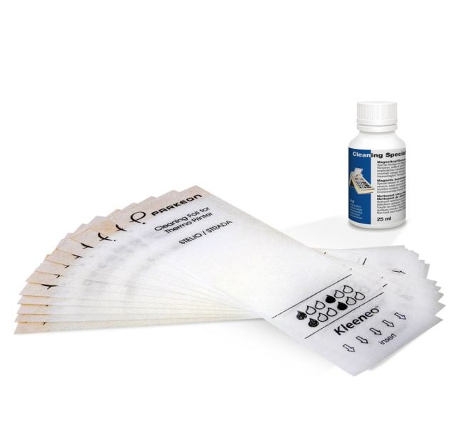 Cleaning kit for thermal printing heads in receipt printers