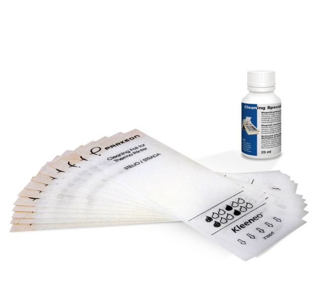 Cleaning kit for thermal printing heads in receipt printers 